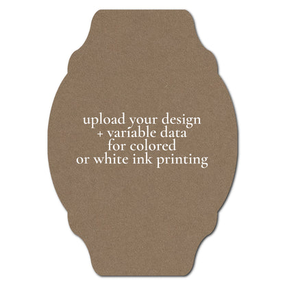Individually Personalized Wedding Prints on Diecut Cardstock - Shape P35