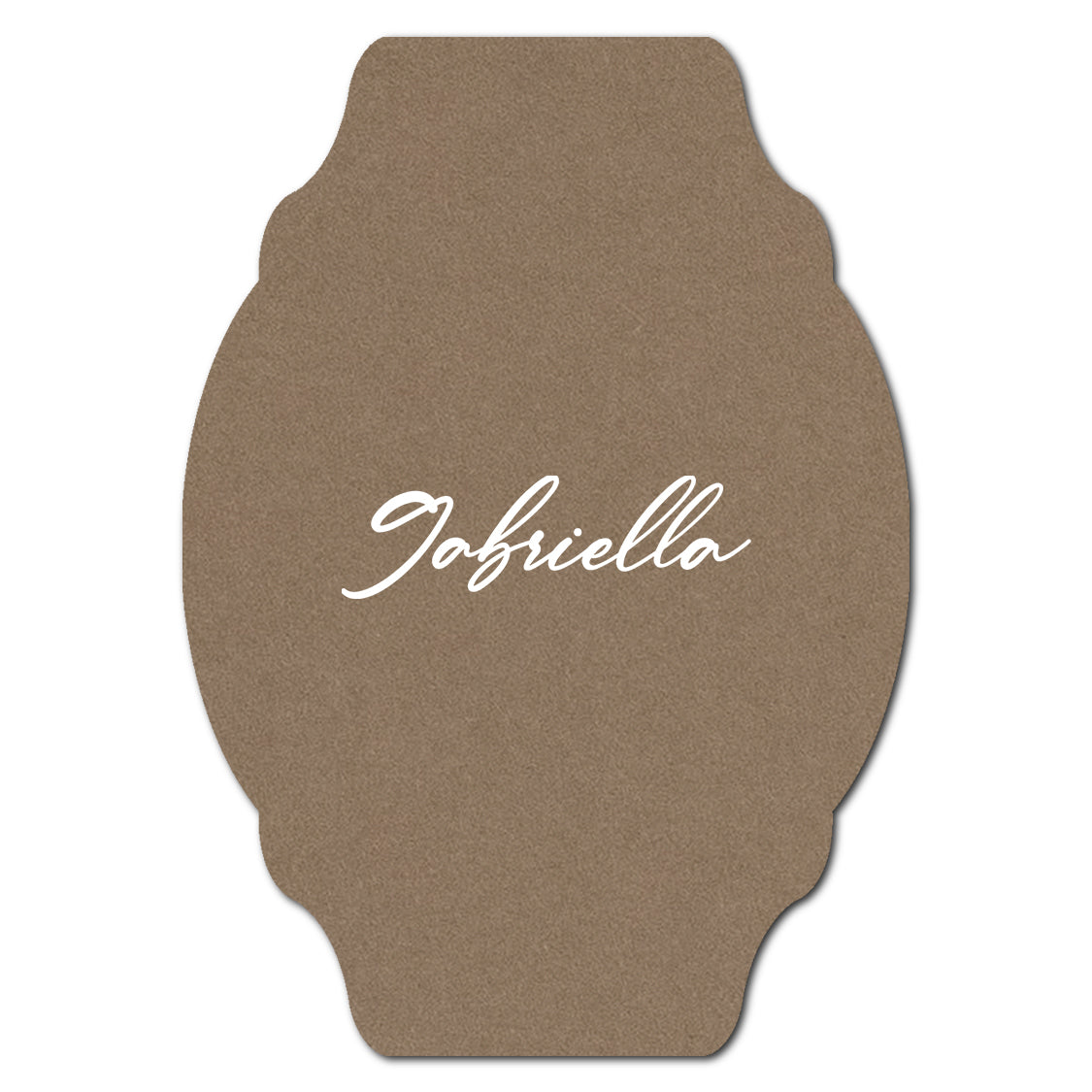 Individually Personalized Wedding Prints on Diecut Cardstock - Shape P35