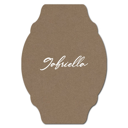 Individually Personalized Wedding Prints on Diecut Cardstock - Shape P35