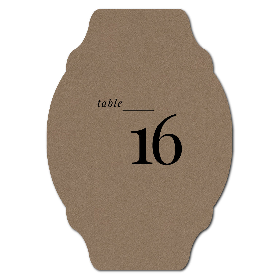 Individually Personalized Wedding Prints on Diecut Cardstock - Shape P35