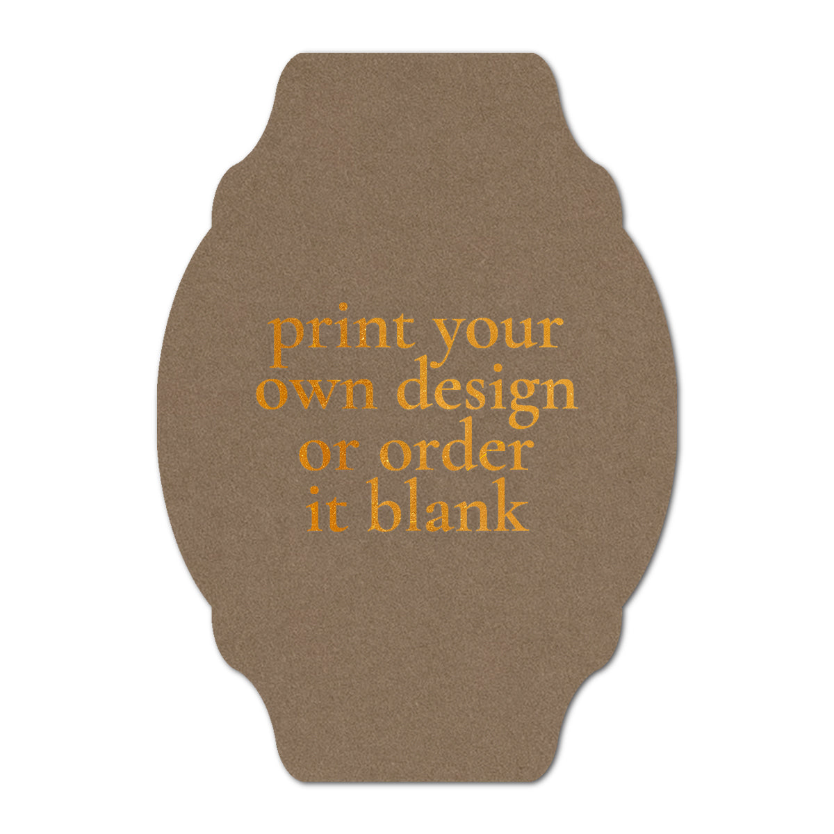Custom Wedding Prints on Diecut Shaped Cardstock | Shape P35