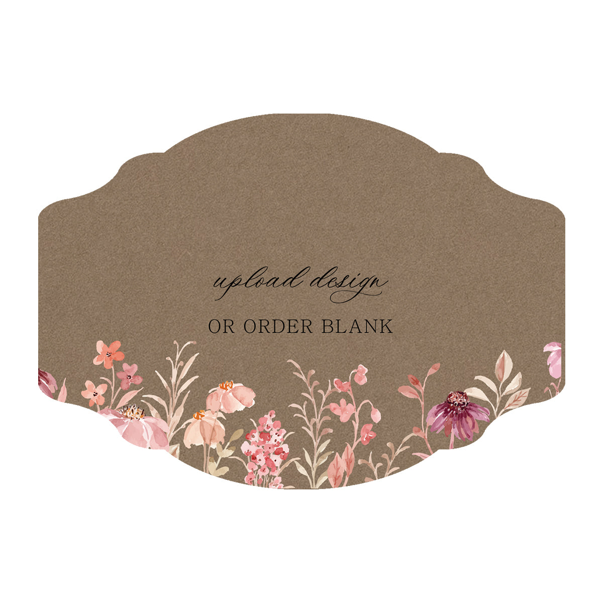 Custom Wedding Prints on Diecut Shaped Cardstock | Shape P35
