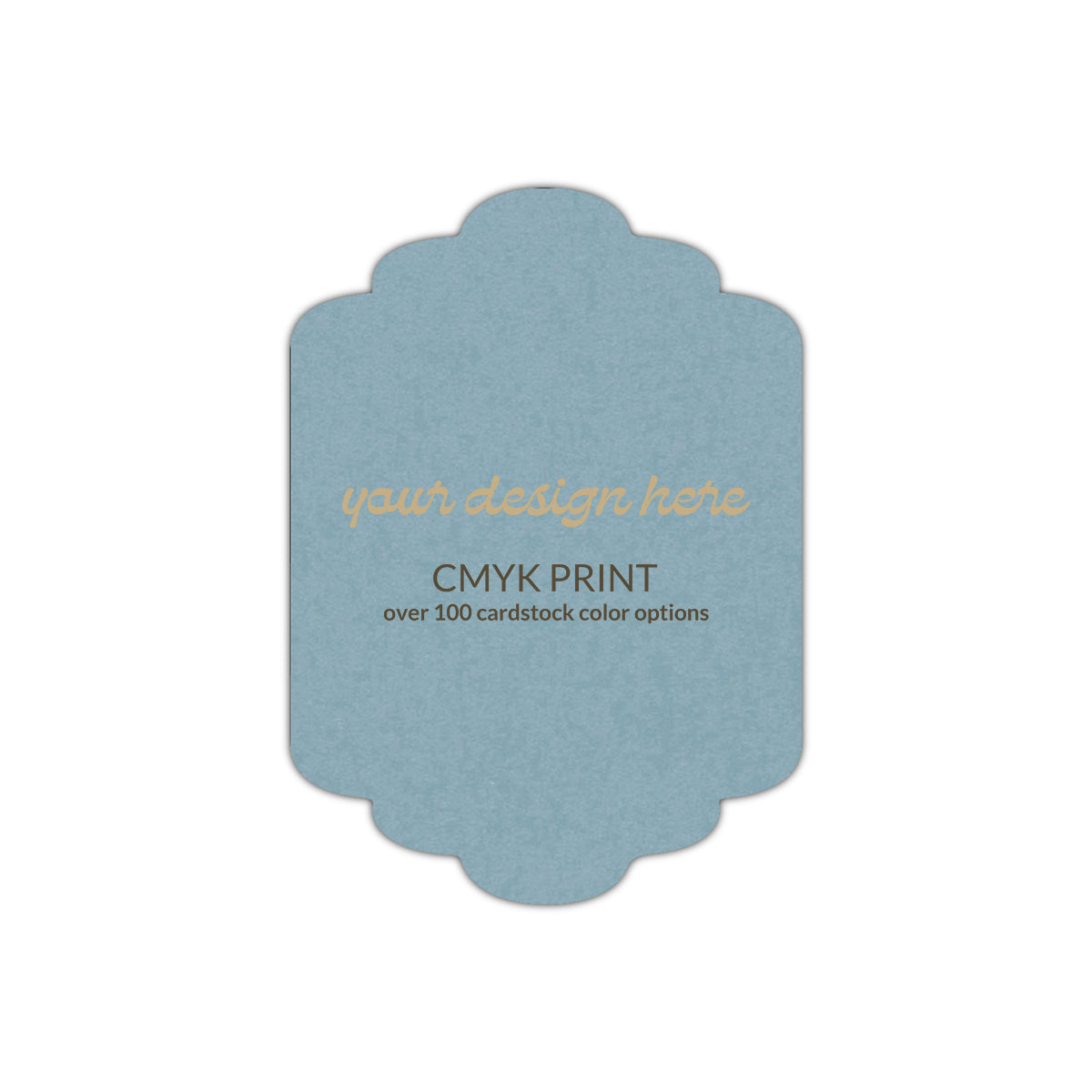 Shape P36 Diecut Card | CMYK Print | 3" x 5"