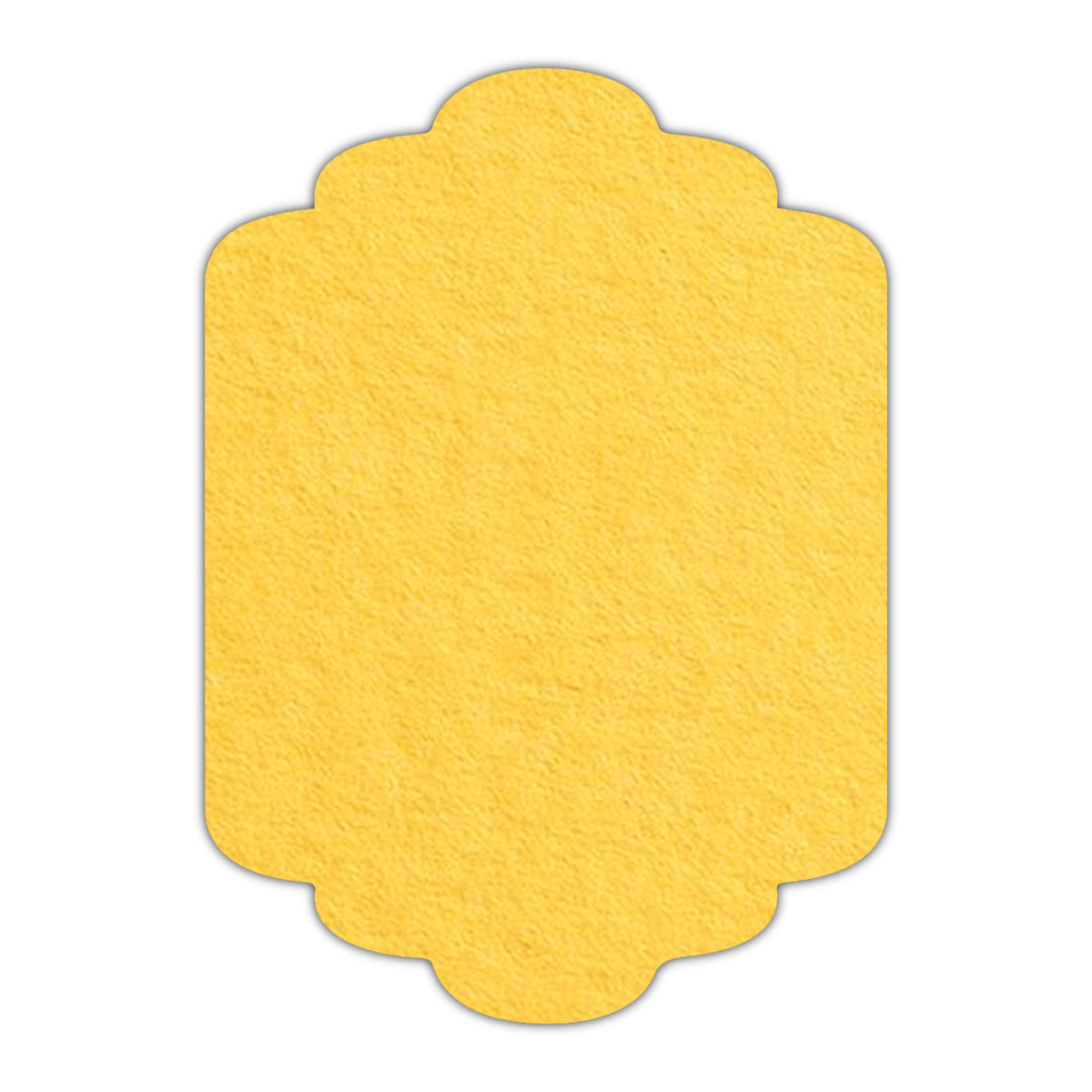 CMYK Print on Canary Yellow Cardstock | Shape P36 | 2.5" x 3.5"