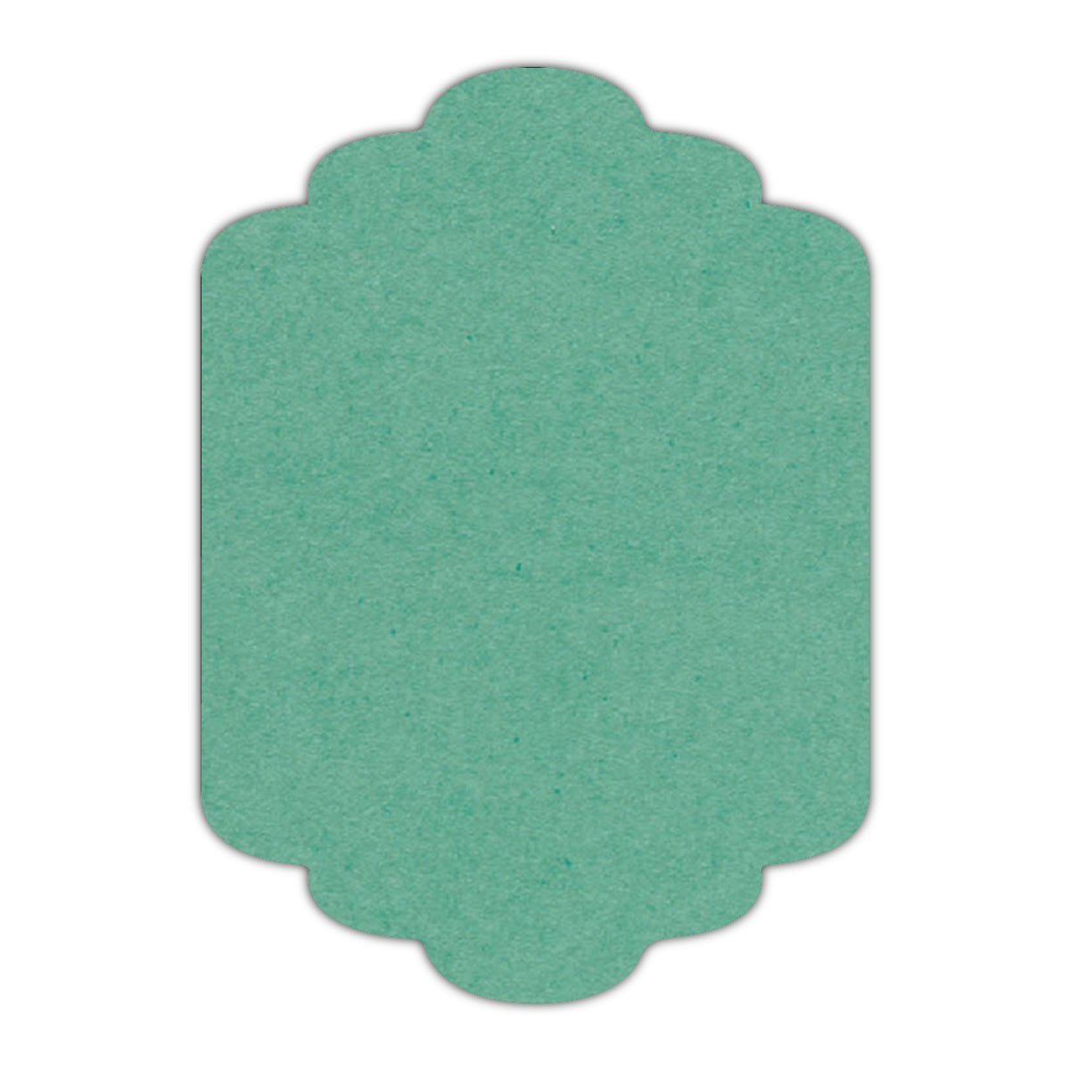CMYK Print on Caribbean Blue Cardstock | Shape P36 | 4.25" x 5.5"