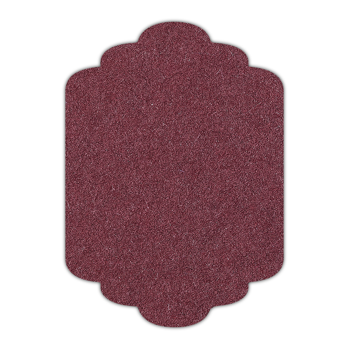 CMYK Print on Claret Cardstock | Shape P36 | 2" x 3"