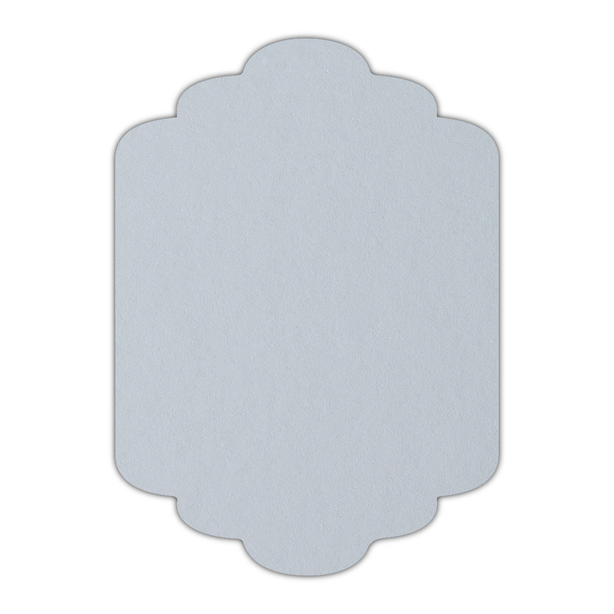 CMYK Print on Cool Blue Cardstock | Shape P36 | 2" x 3"