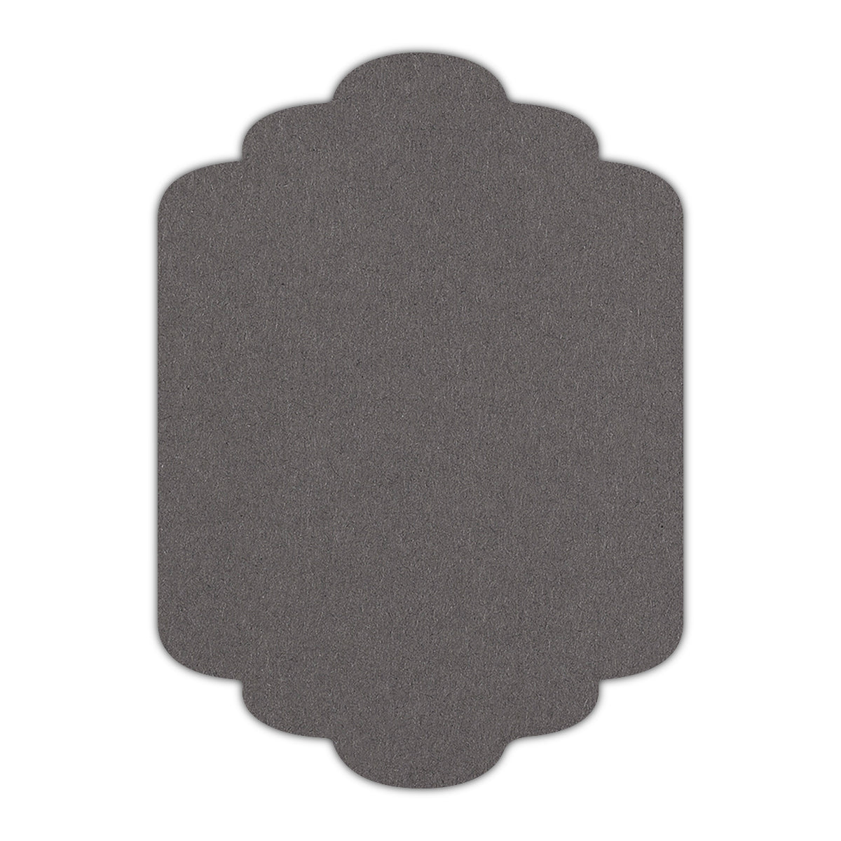 CMYK Print on Dark Grey Cardstock | Shape P36 | 3" x 5"