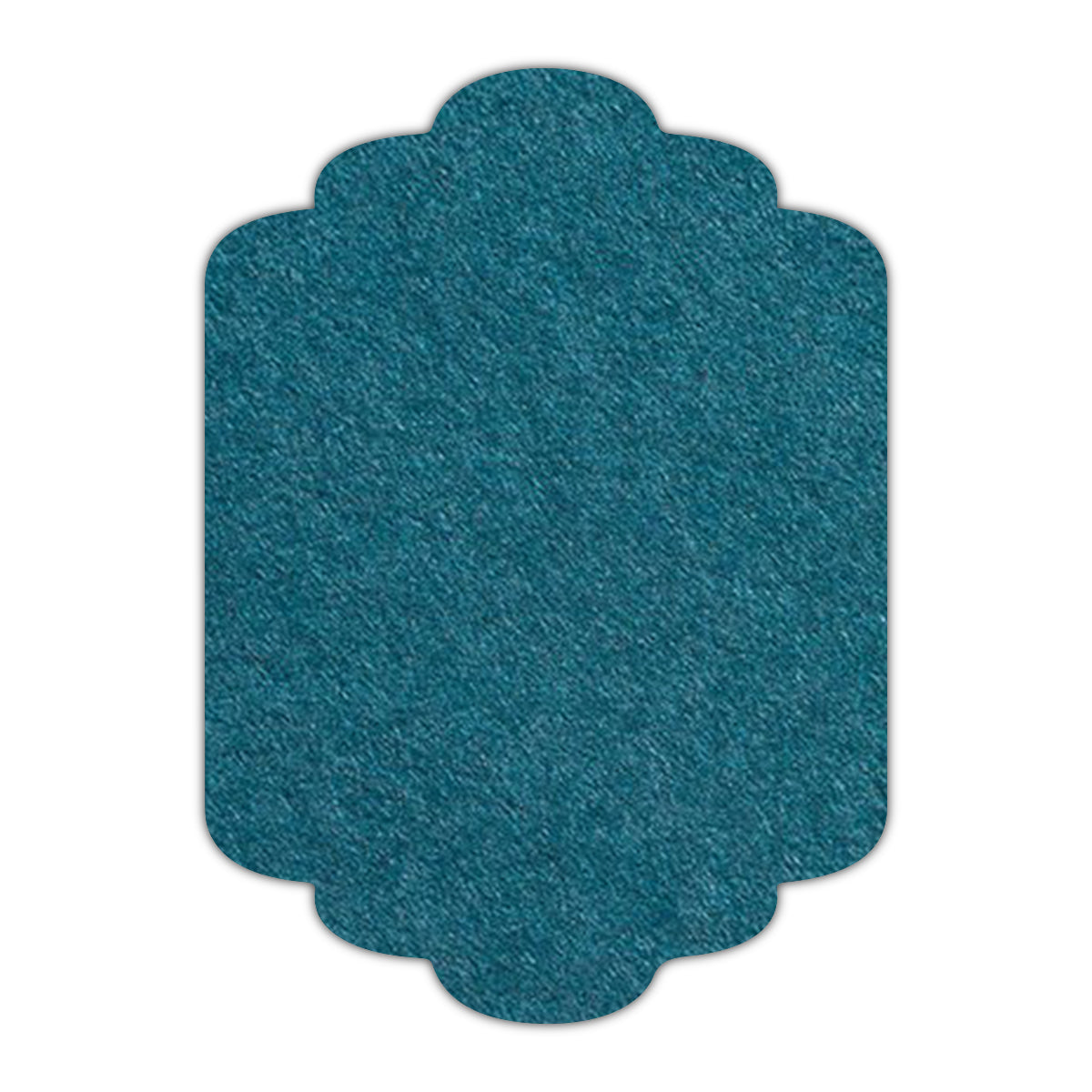 CMYK Print on Dark Teal Blue Cardstock | Shape P36 | 4.25" x 5.5"