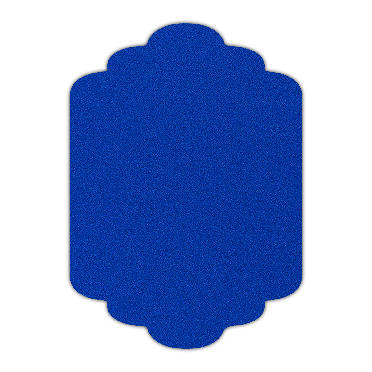 CMYK Print on Shimmer Electric Blue Cardstock | Shape P36 | 5" x 8"