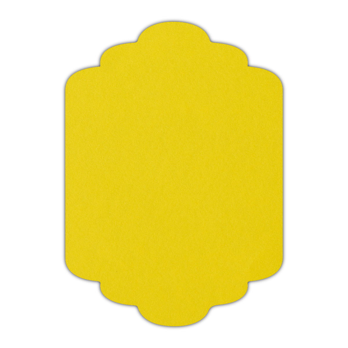 CMYK Print on Factory Yellow Cardstock | Shape P36 | 3" x 5"