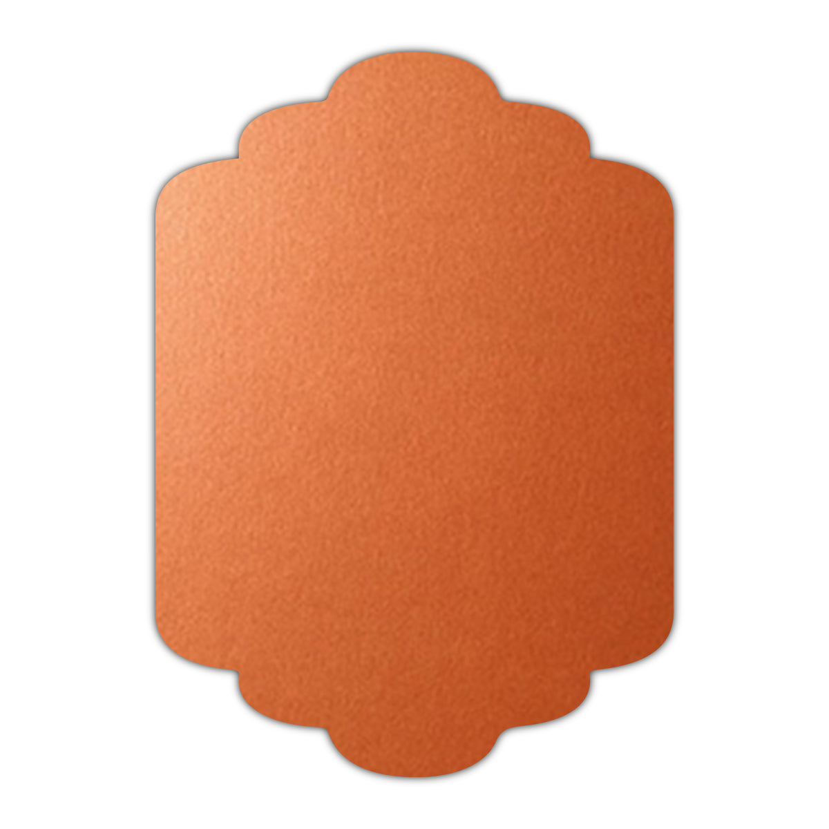 CMYK Print on Shimmer Flame Cardstock | Shape P36 | 8" x 10"