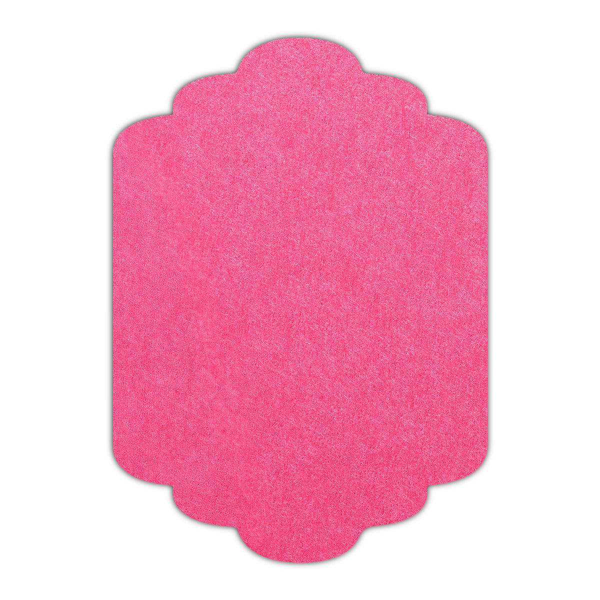 CMYK Print on Hot Pink Cardstock | Shape P36 | 12" x 18"