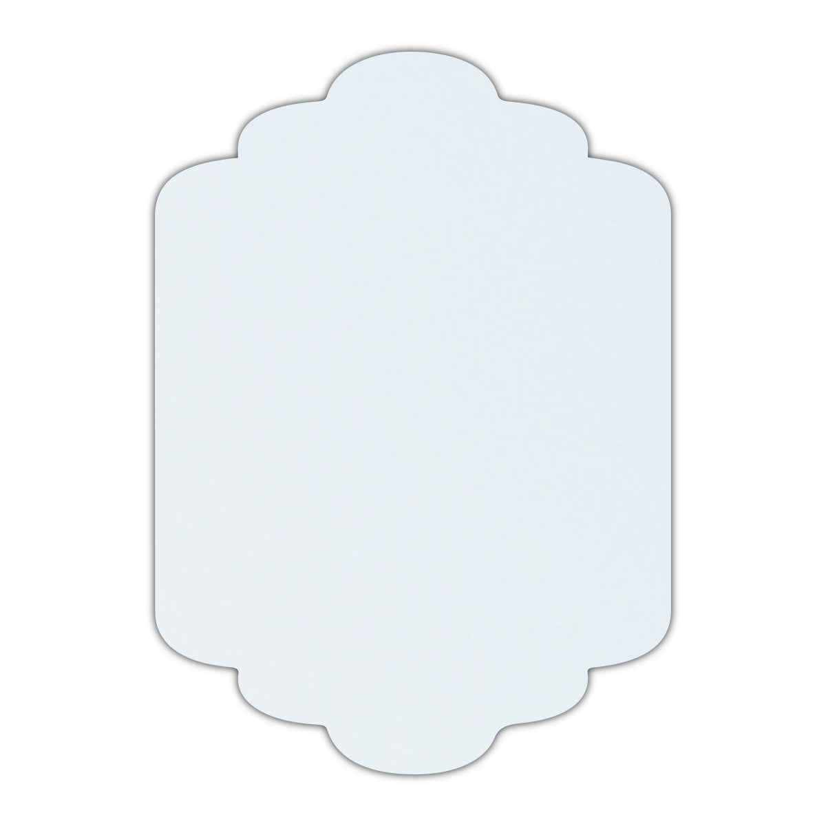CMYK Print on Shimmer Ice Silver Cardstock | Shape P36 | 5" x 8"