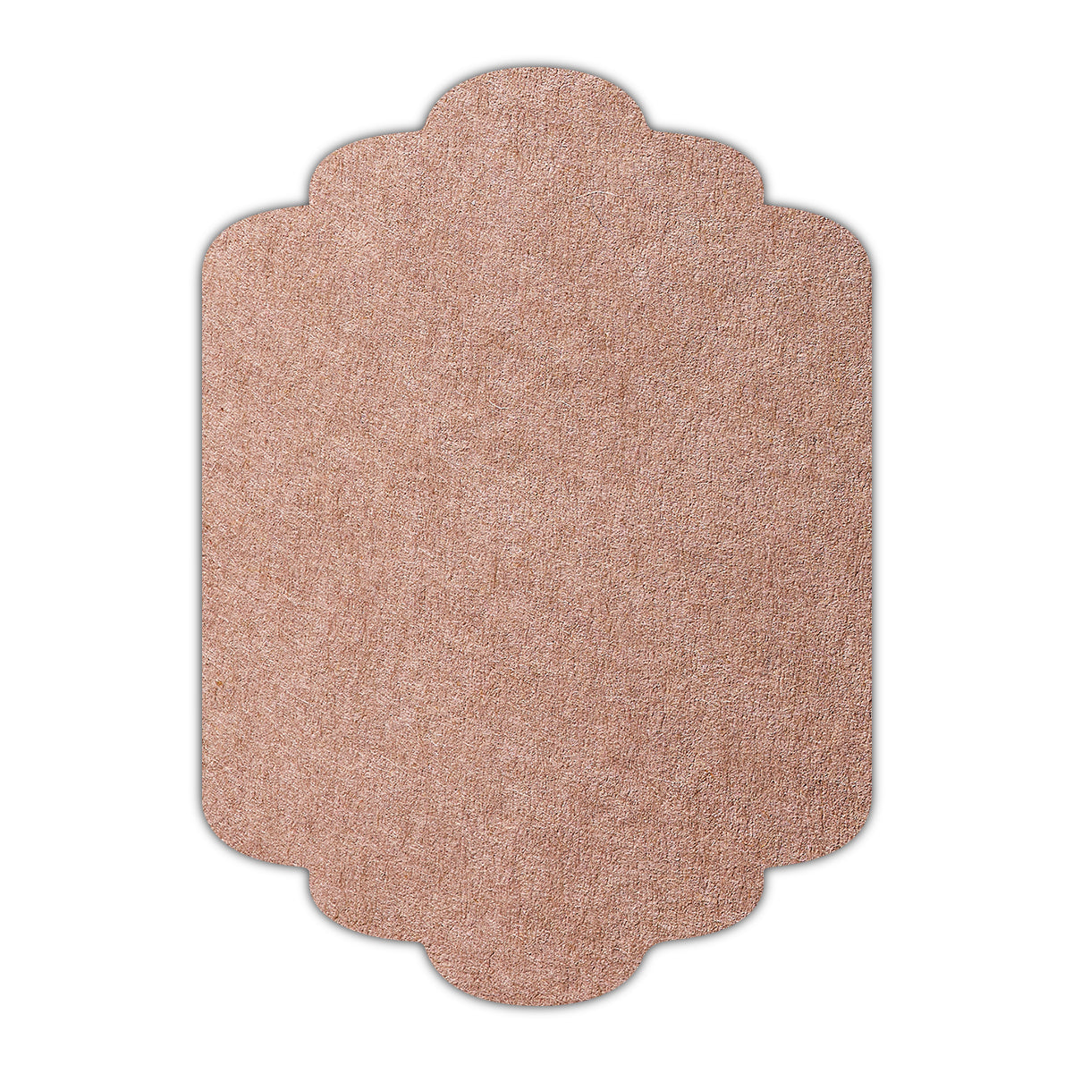 CMYK Print on Nubuck Brown Cardstock | Shape P36 | 3.5" x 5"