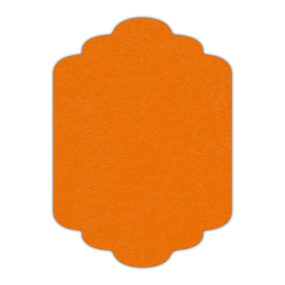 CMYK Print on Pumpkin Cardstock | Shape P36 | 2" x 3"
