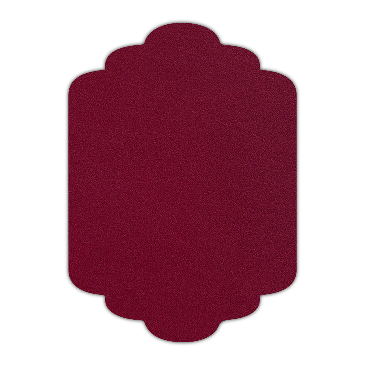 CMYK Print on Shimmer Red Lacquer Cardstock | Shape P36 | 3" x 5"