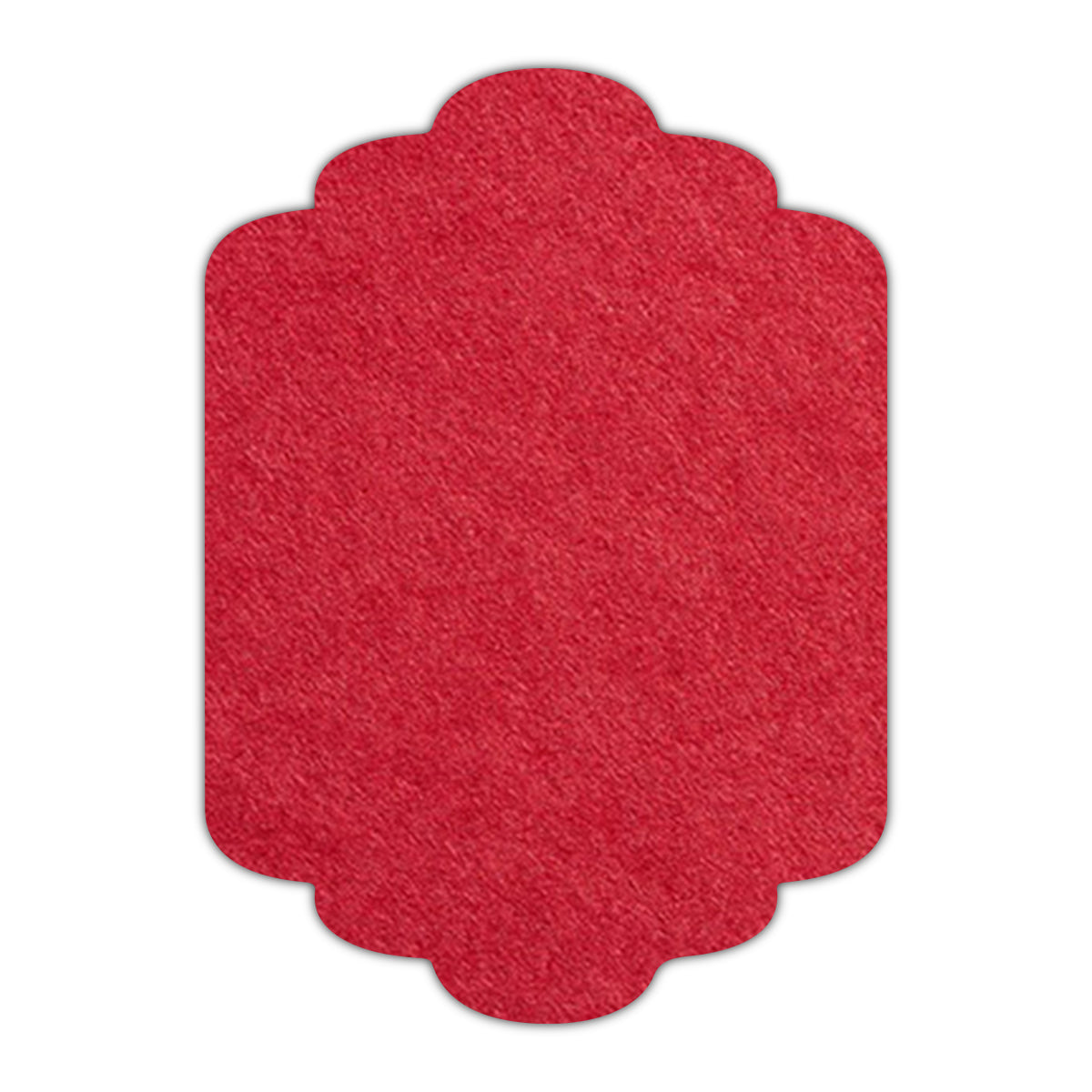 CMYK Print on Scarlet Red Cardstock | Shape P36 | 3.5" x 5"