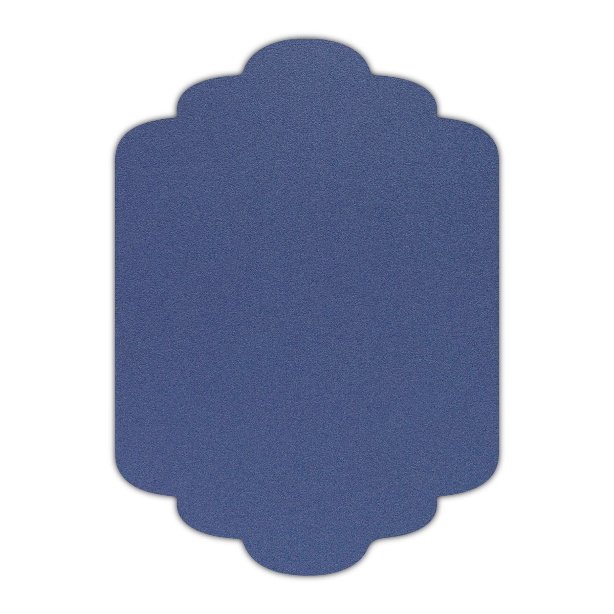 CMYK Print on Shimmer Sapphire Cardstock | Shape P36 | 2" x 3.5"
