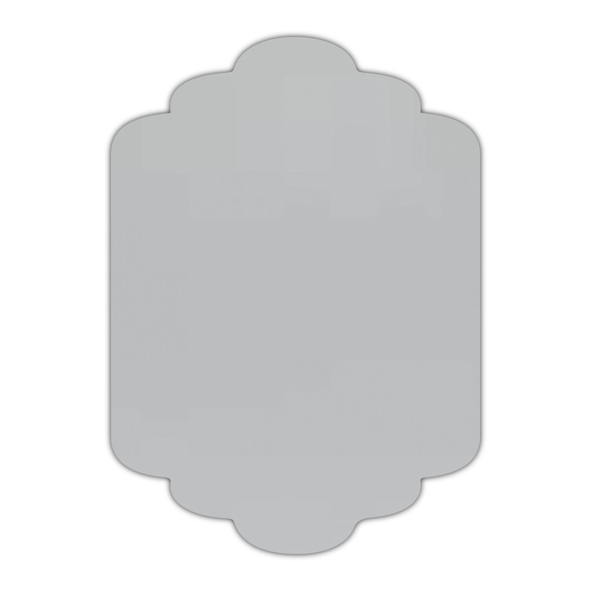 CMYK Print on Shimmer Silver Cardstock | Shape P36 | 2" x 3.5"