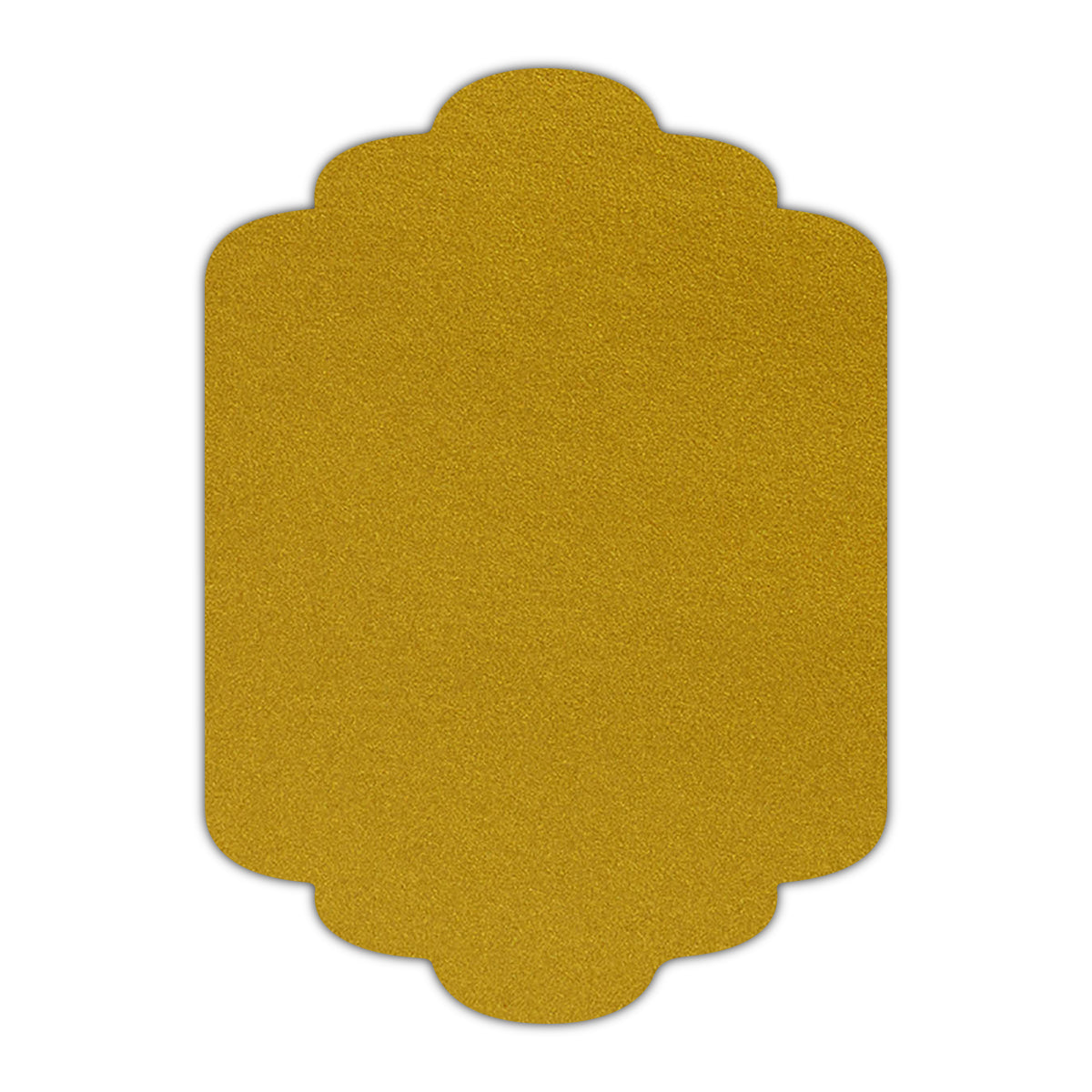 CMYK Print on Shimmer Super Gold Cardstock | Shape P36 | 3" x 5"