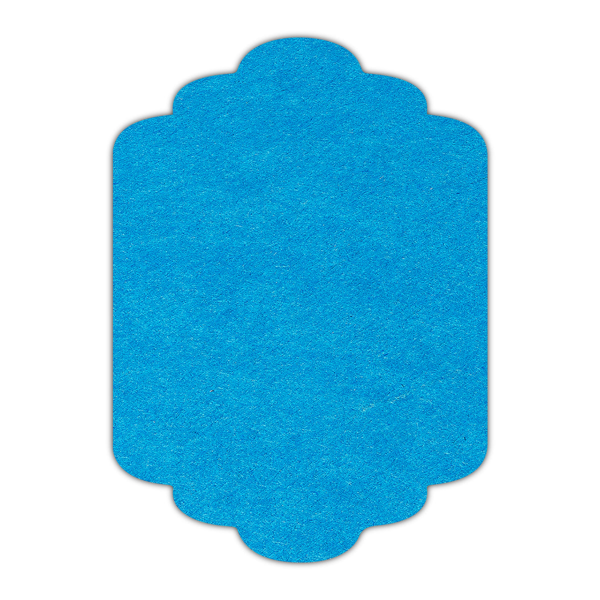 CMYK Print on Tabriz Blue Cardstock | Shape P36 | 11" x 14"