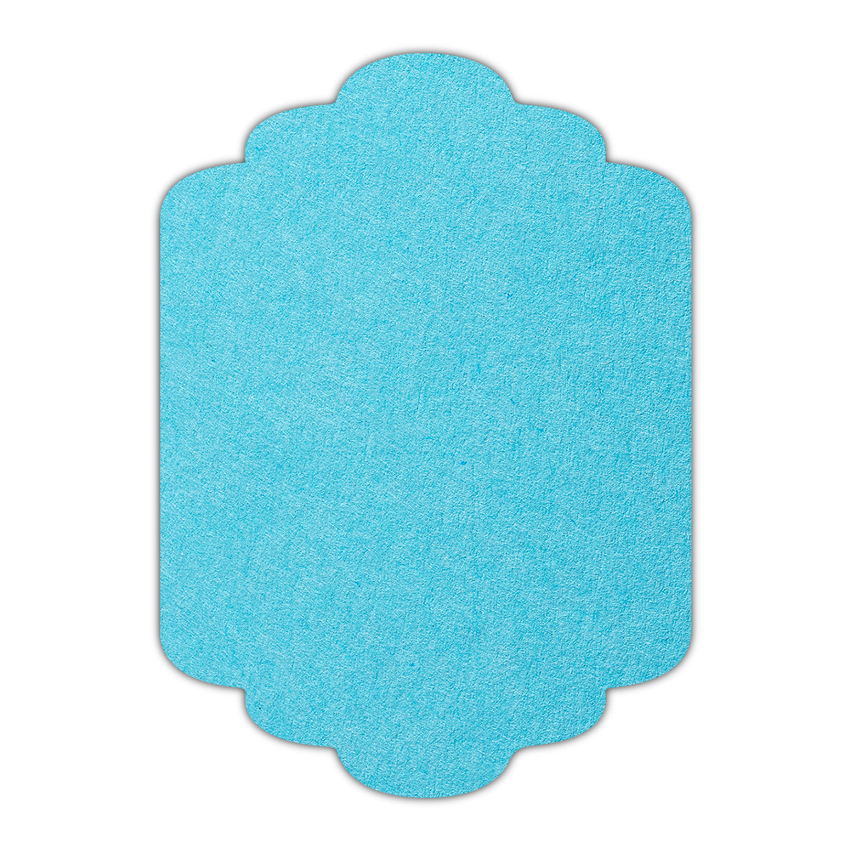 CMYK Print on Turquoise Cardstock | Shape P36 | 2.5" x 3.5"