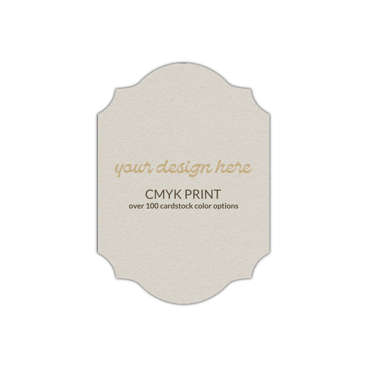 Shape P37 Diecut Card | CMYK Print | 4.25" x 5.5"