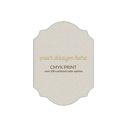 Shape P37 Diecut Card | CMYK Print | 2" x 3.5"