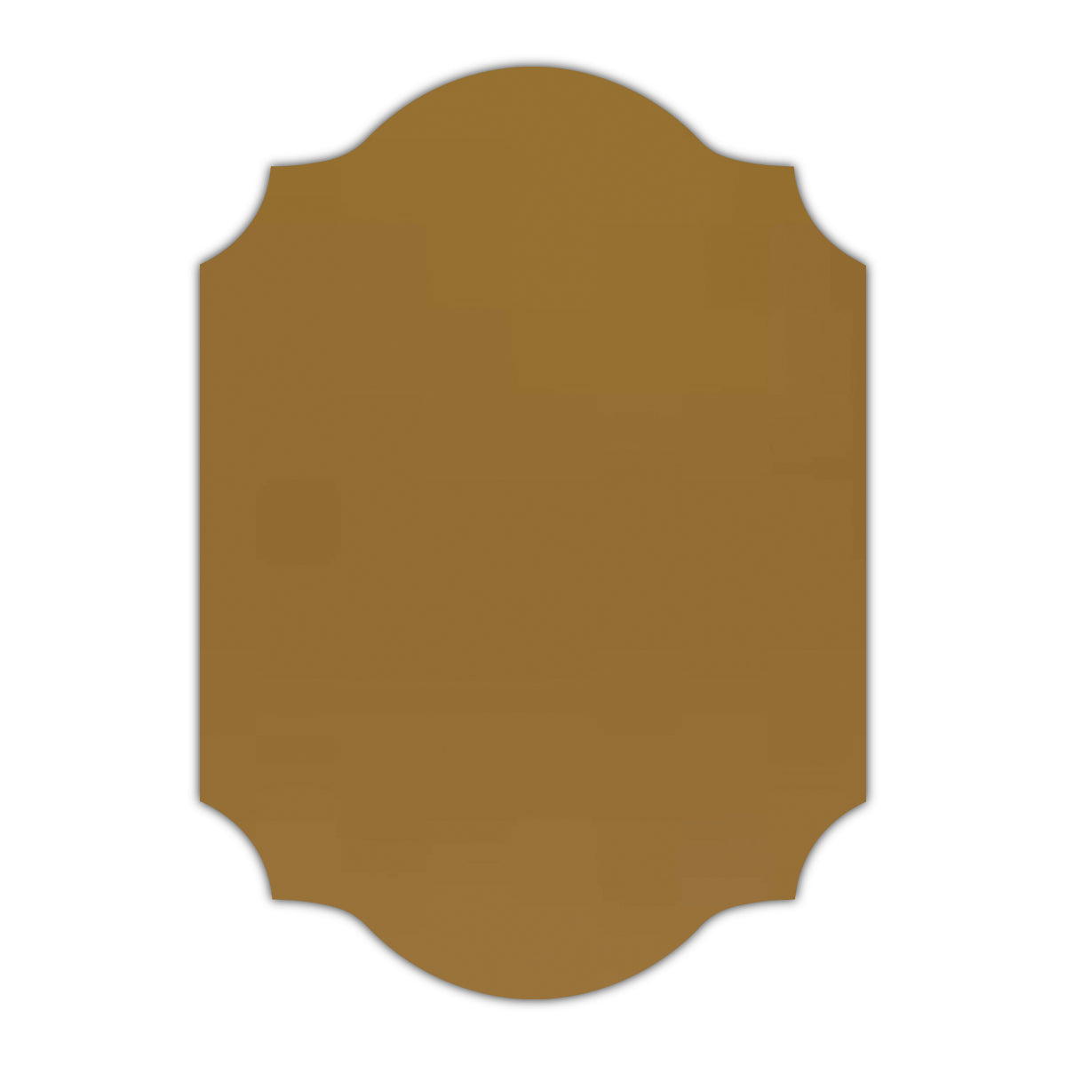 CMYK Print on Shimmer Antique Gold Cardstock | Shape P37 | 3" x 4"