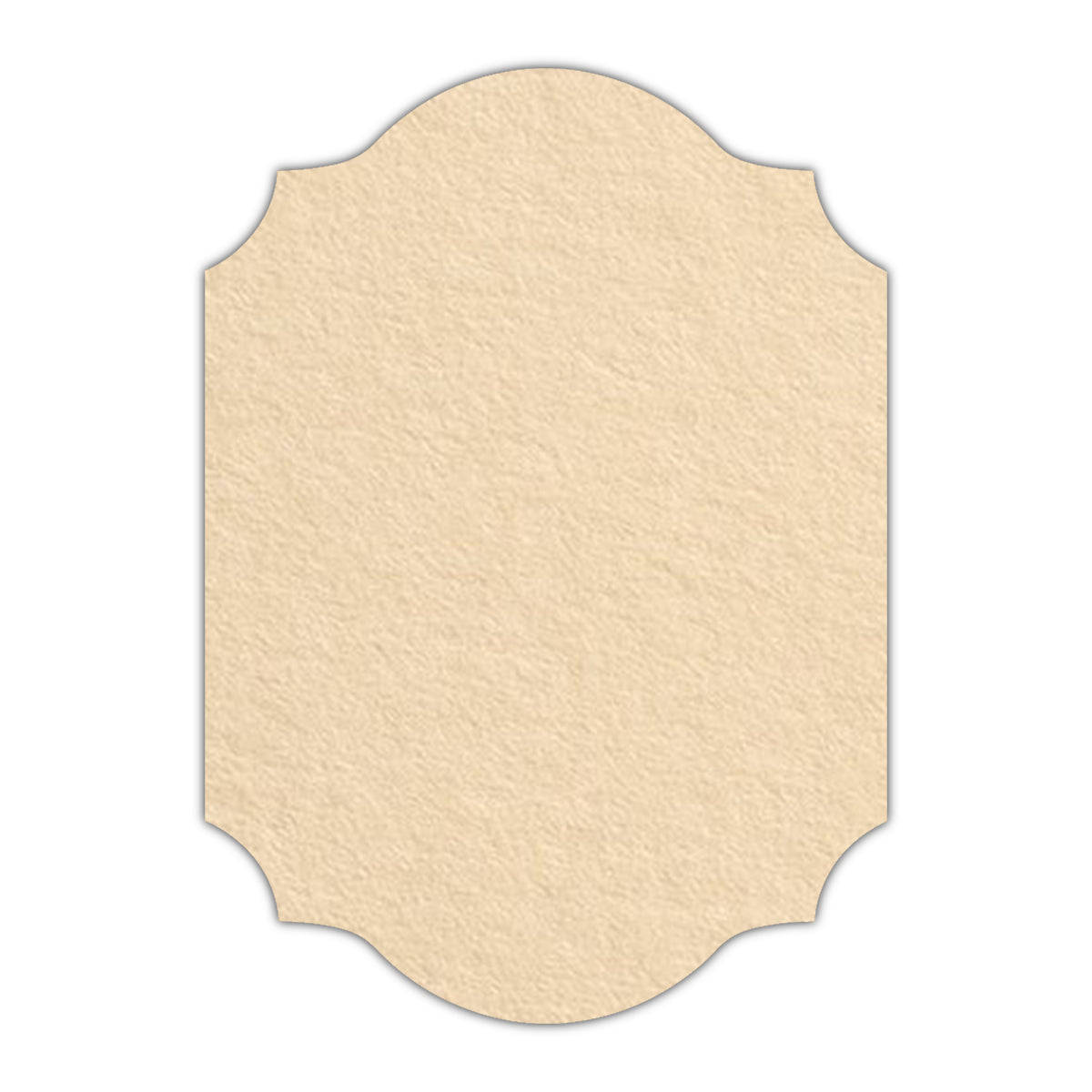 CMYK Print on Antique Ivory Cardstock | Shape P37 | 2" x 3"