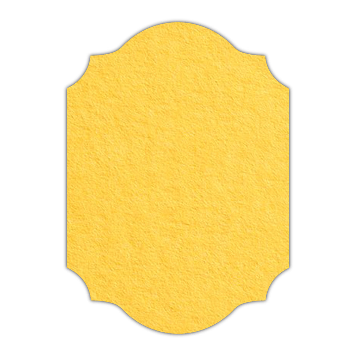 CMYK Print on Canary Yellow Cardstock | Shape P37 | 4.25" x 5.5"