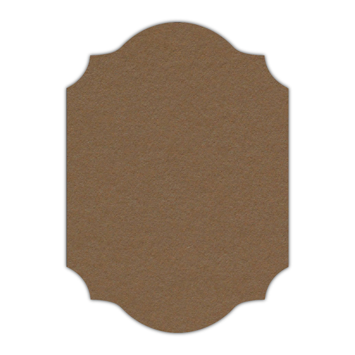 CMYK Print on Cappuccino Cardstock | Shape P37 | 2" x 3.5"