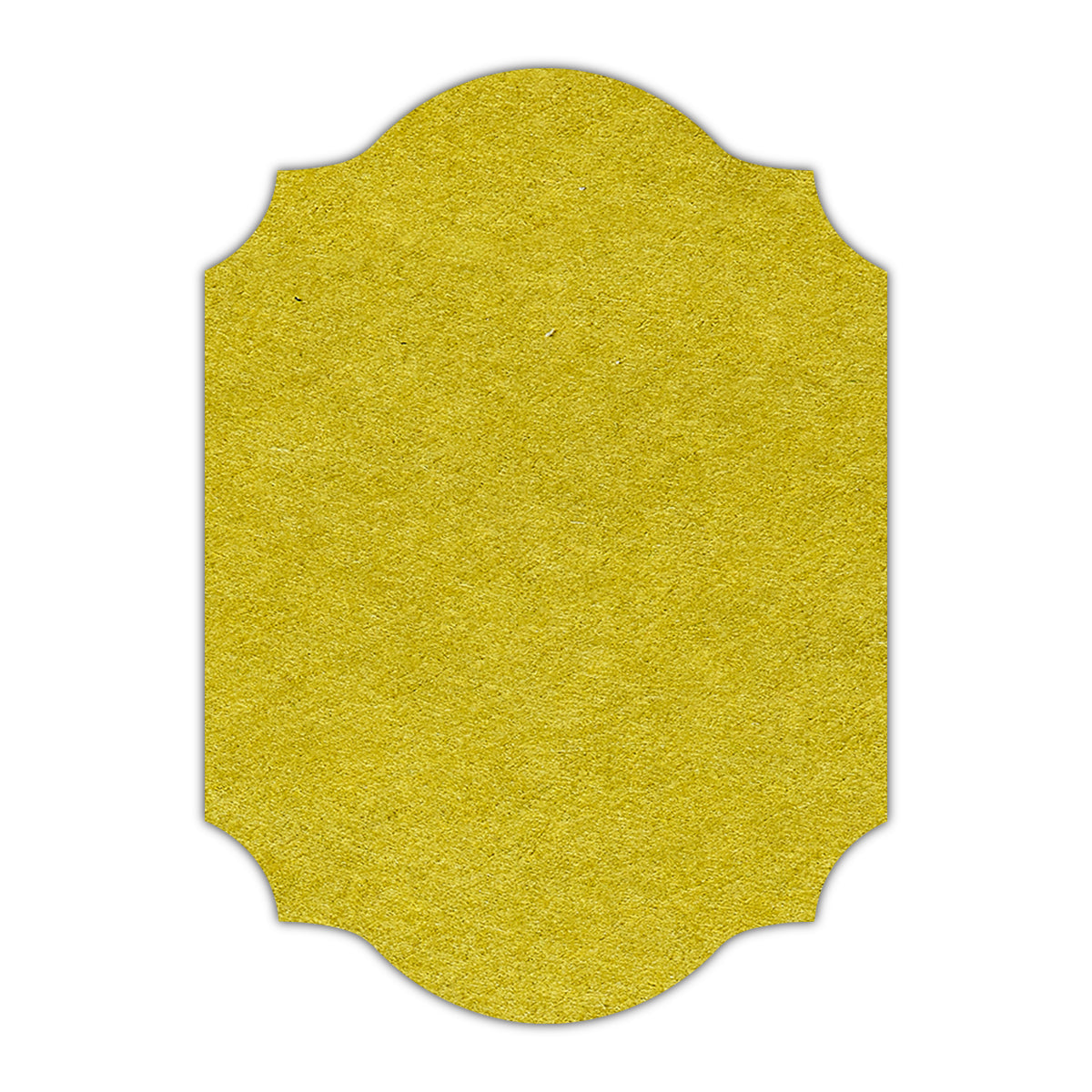 CMYK Print on Chartreuse Cardstock | Shape P37 | 2" x 3"
