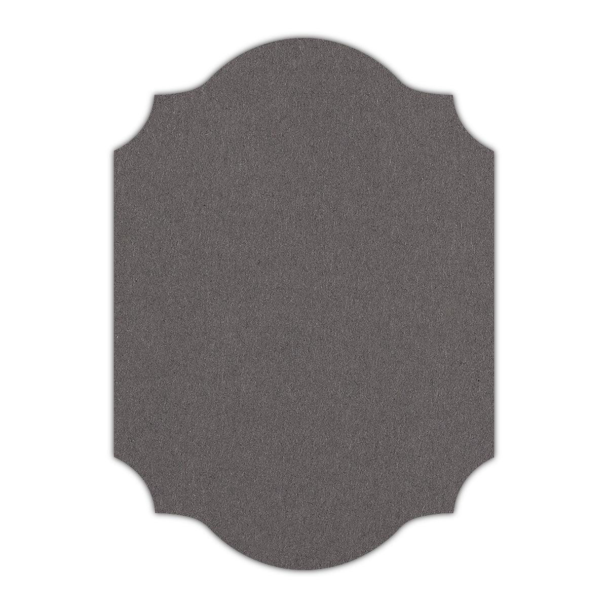 CMYK Print on Dark Grey Cardstock | Shape P37 | 2.5" x 3.5"