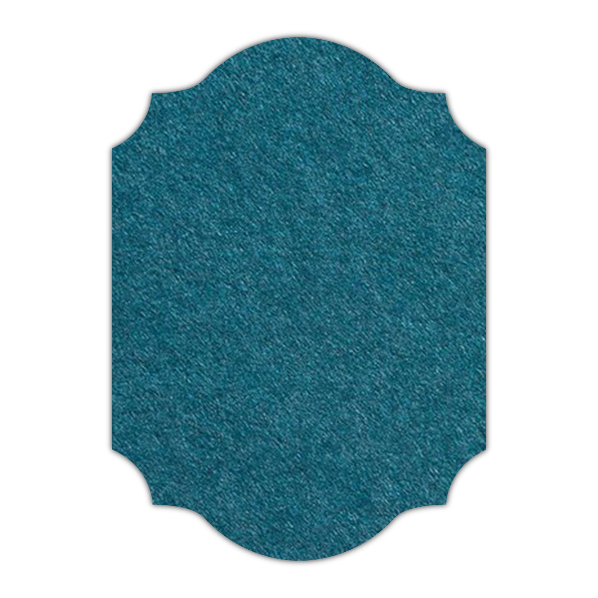 CMYK Print on Dark Teal Blue Cardstock | Shape P37 | 5" x 7"