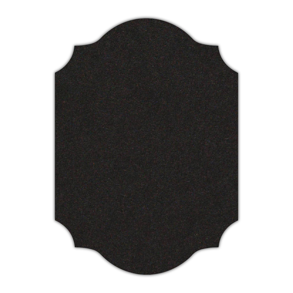 CMYK Print on Deep Black Cardstock | Shape P37 | 2" x 3"