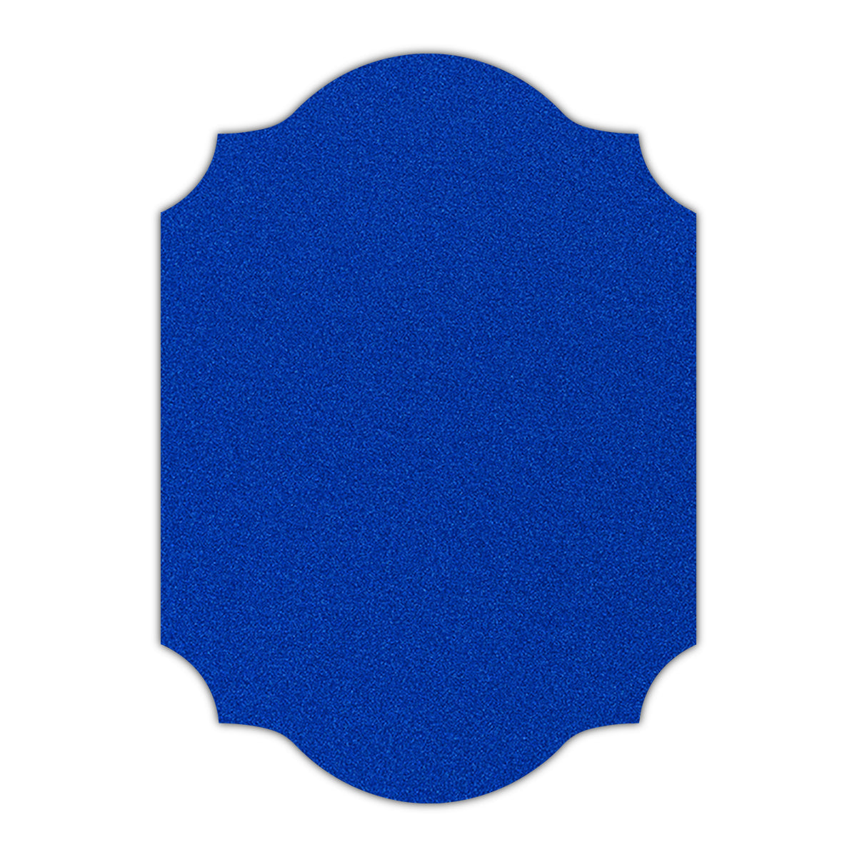 CMYK Print on Shimmer Electric Blue Cardstock | Shape P37 | 8.5" x 11"