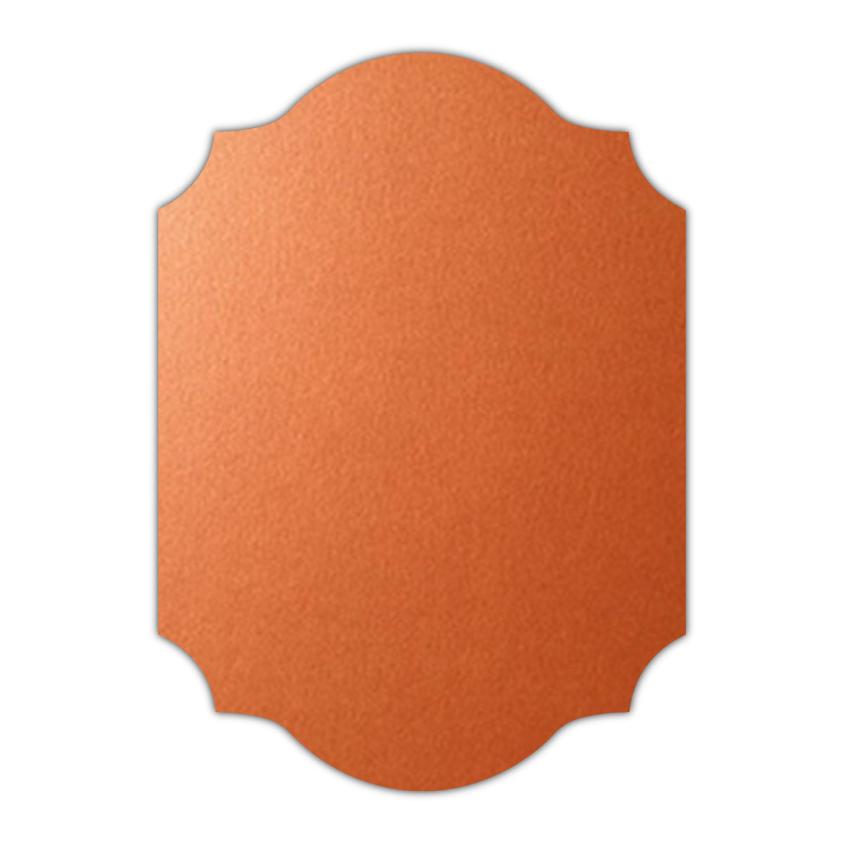 CMYK Print on Shimmer Flame Cardstock | Shape P37 | 3" x 4"