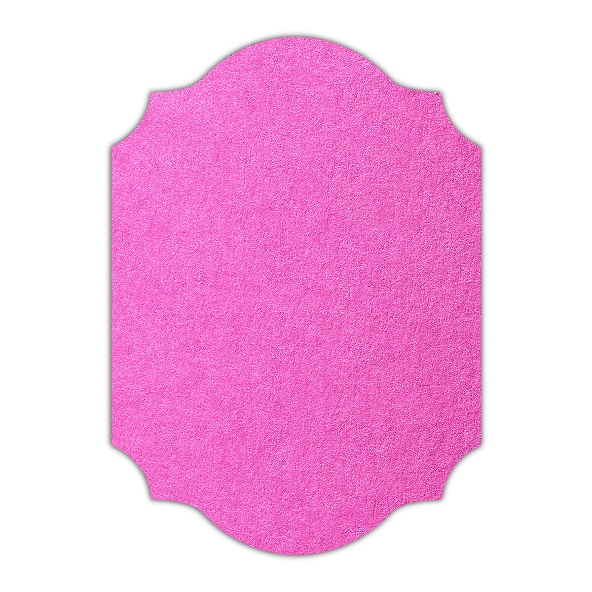 CMYK Print on Fuchsia Pink Cardstock | Shape P37 | 11" x 14"