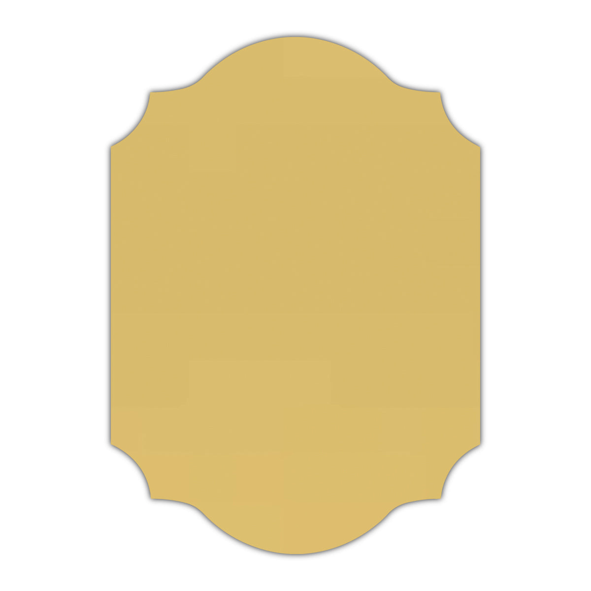 CMYK Print on Shimmer Gold Cardstock | Shape P37 | 3.5" x 5"