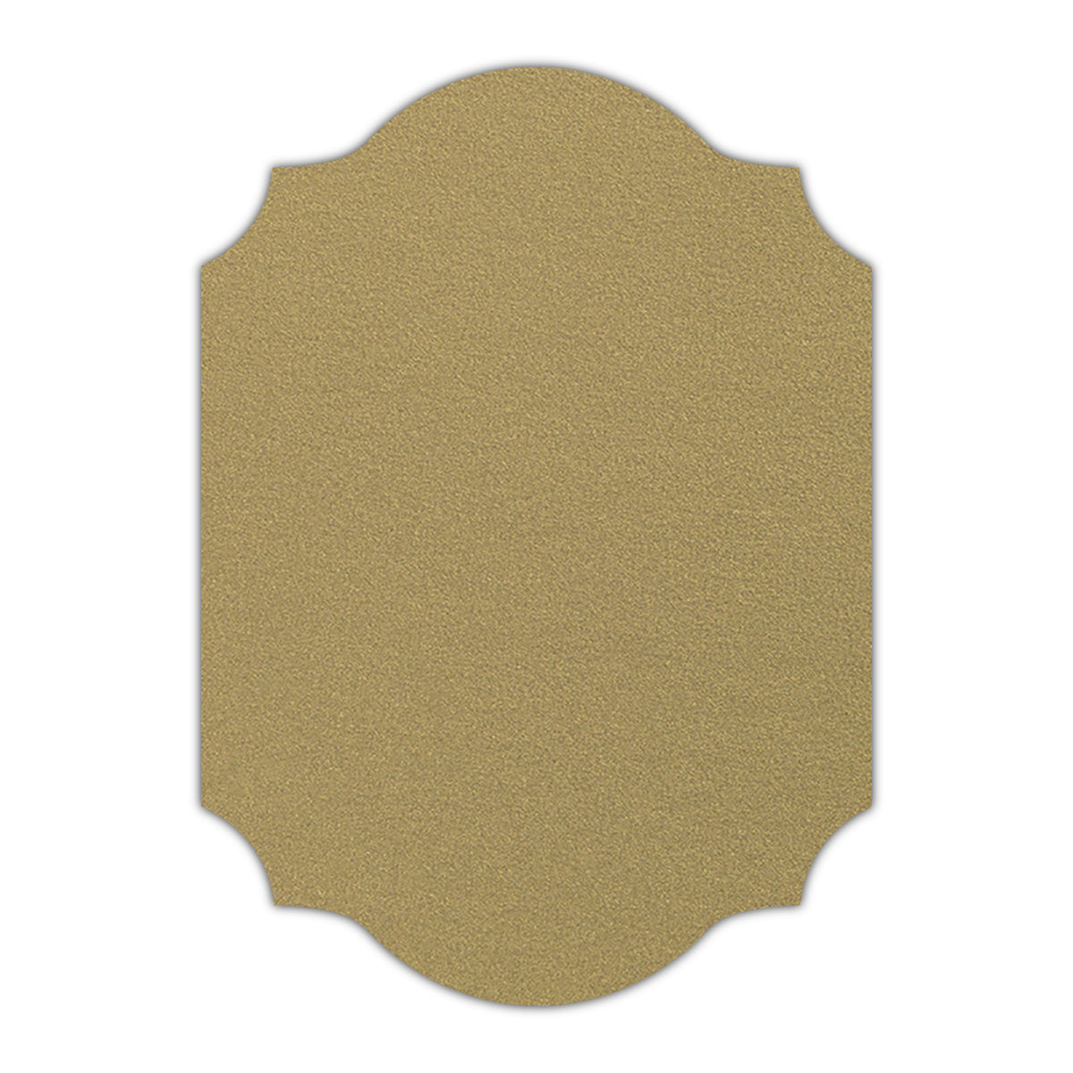 CMYK Print on Shimmer Gold Leaf Cardstock | Shape P37 | 2.5" x 3.5"