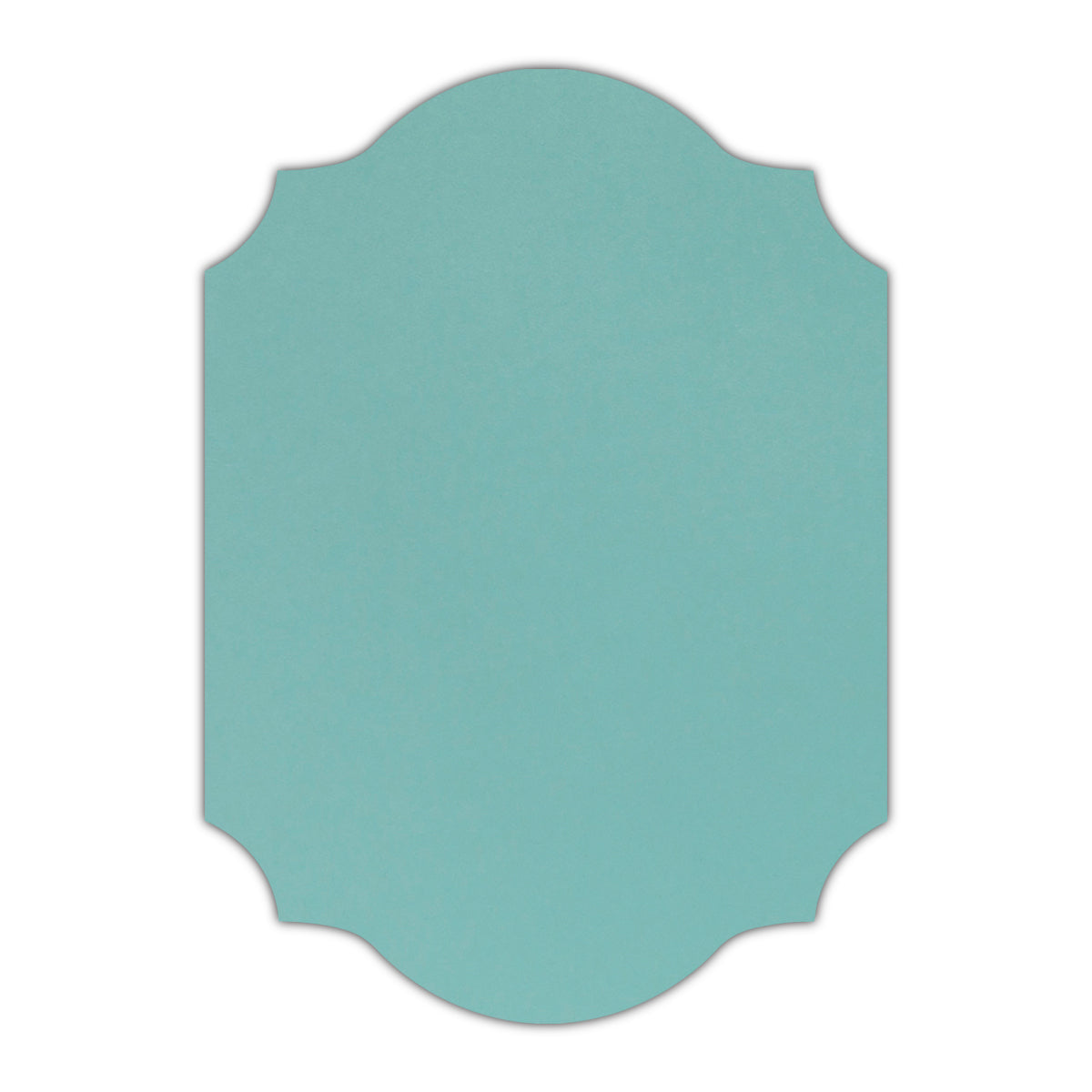 CMYK Print on Shimmer Lagoon Cardstock | Shape P37 | 3" x 4"
