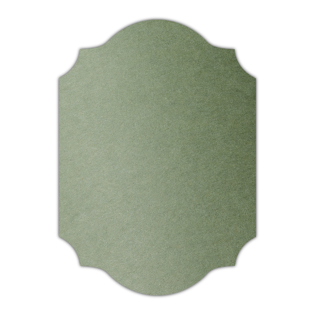 CMYK Print on Mid Green Cardstock | Shape P37 | 5" x 7"