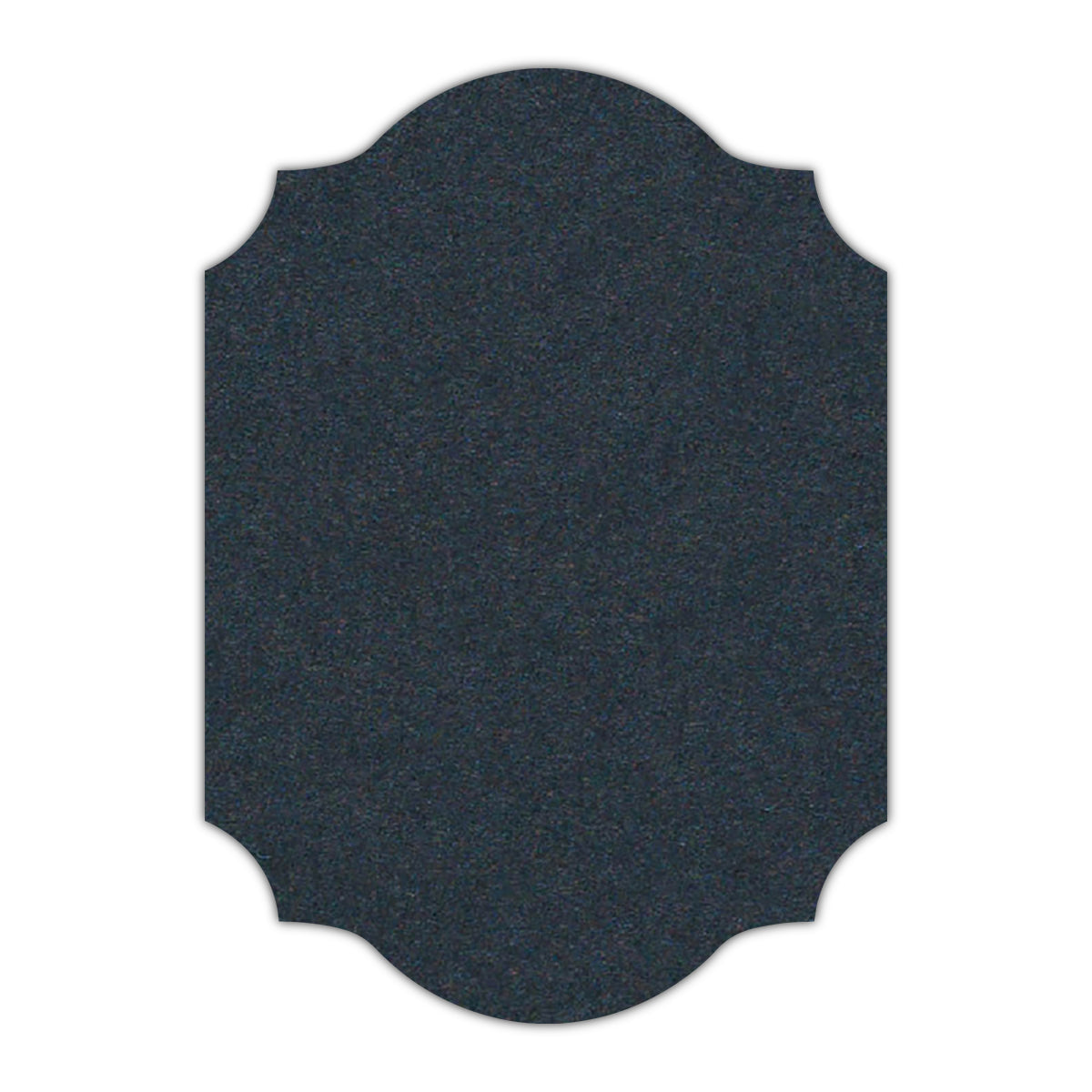 CMYK Print on Navy Blue Cardstock | Shape P37 | 2" x 3"