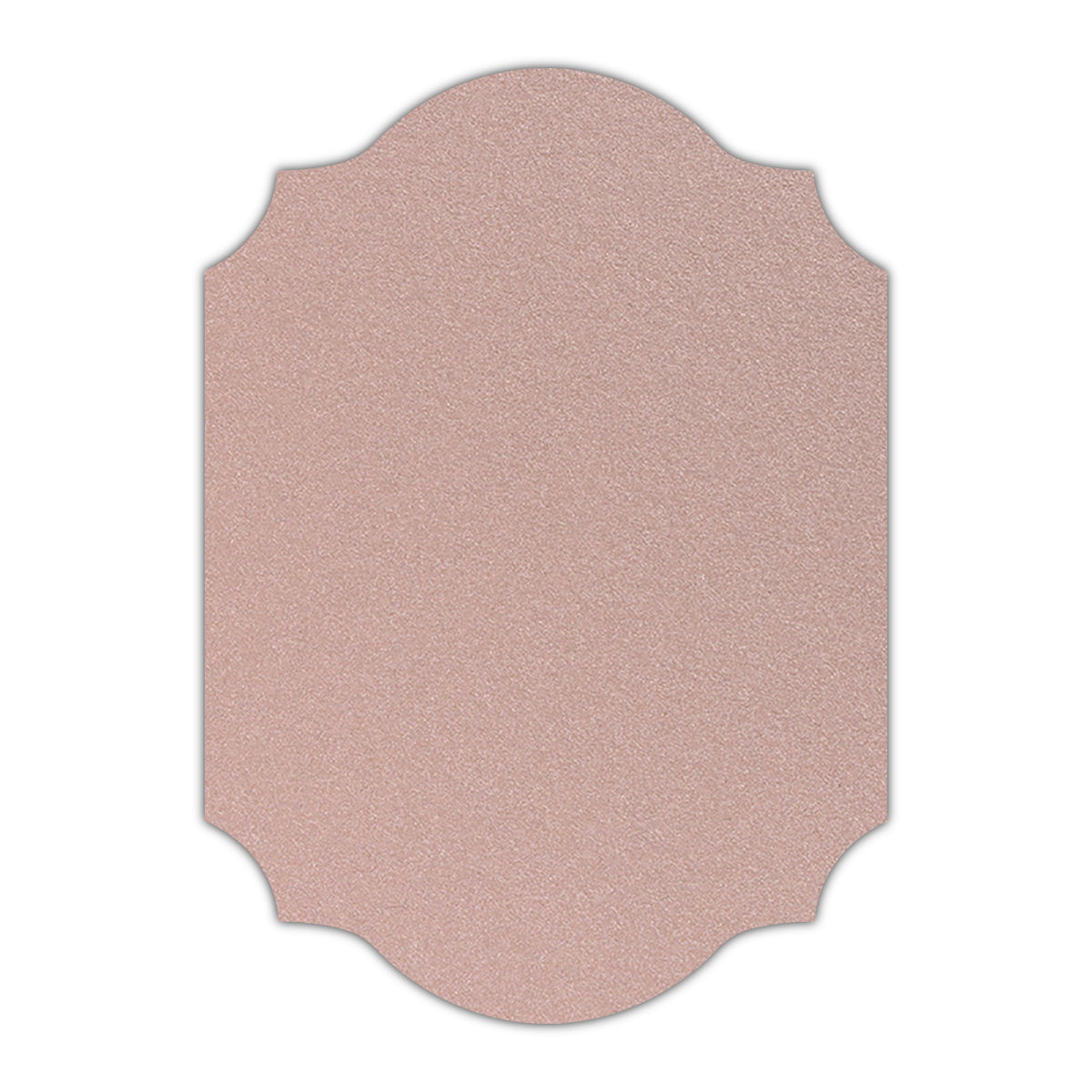 CMYK Print on Shimmer Nude Cardstock | Shape P37 | 8" x 10"