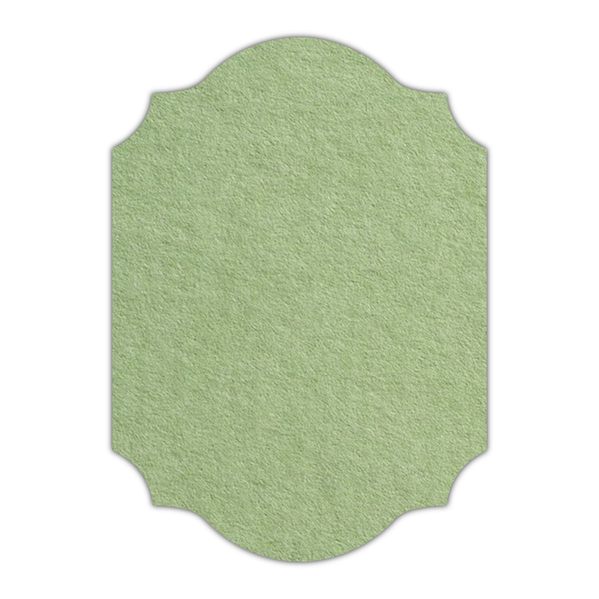 CMYK Print on Olive Green Cardstock | Shape P37 | 3" x 5"