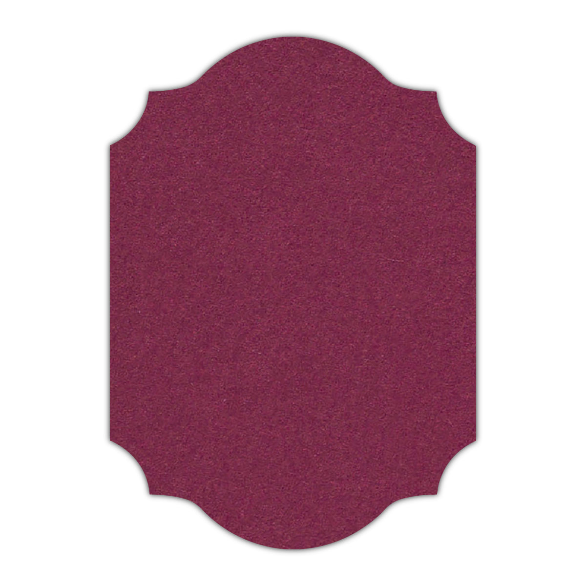 CMYK Print on Orchid Cardstock | Shape P37 | 2" x 3"