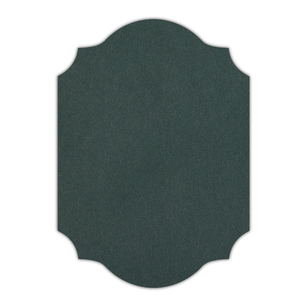 CMYK Print on Racing Green Cardstock | Shape P37 | 3" x 5"
