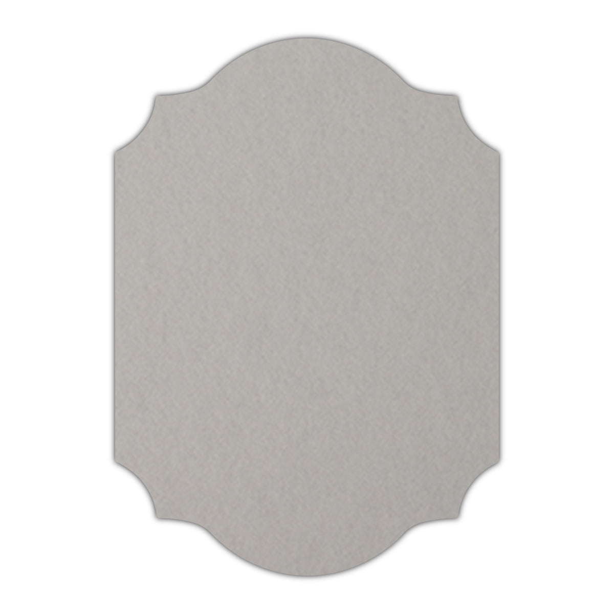 CMYK Print on Real Grey Cardstock | Shape P37 | 2" x 3"